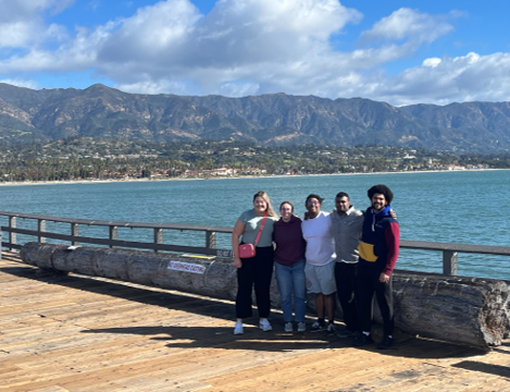 Payten, Liv, James, Abhijit, and Ahmed at Stearn's Wharf in Santa Barbara!