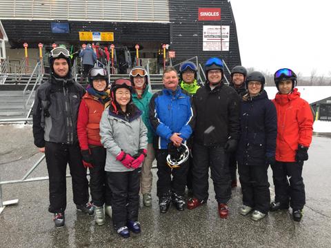 The group at the yearly ski trip!
