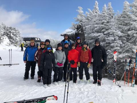 The group at the top of the Stratton mountain