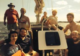 Lab members on Sailing Trip